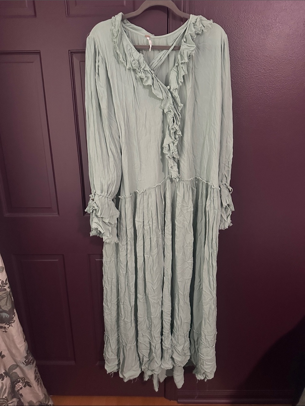 Free People Sweet Darlin’ Maxi Dress in Sage Green - Picture 4 of 6